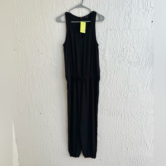 Theory Silk black sleeveless jumpsuit size small - Picture 2 of 8